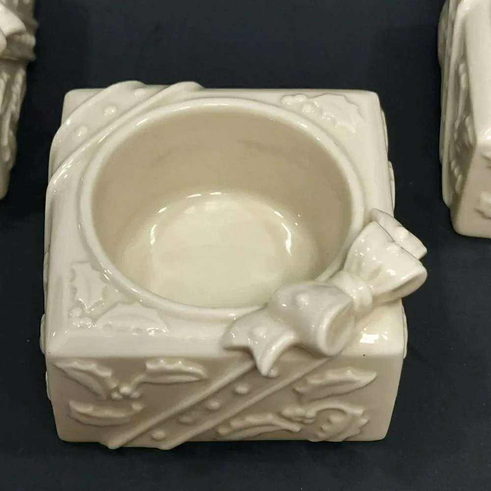 ‎3 Lenox Ivory Candle Holder Tea Light Votive Holidays